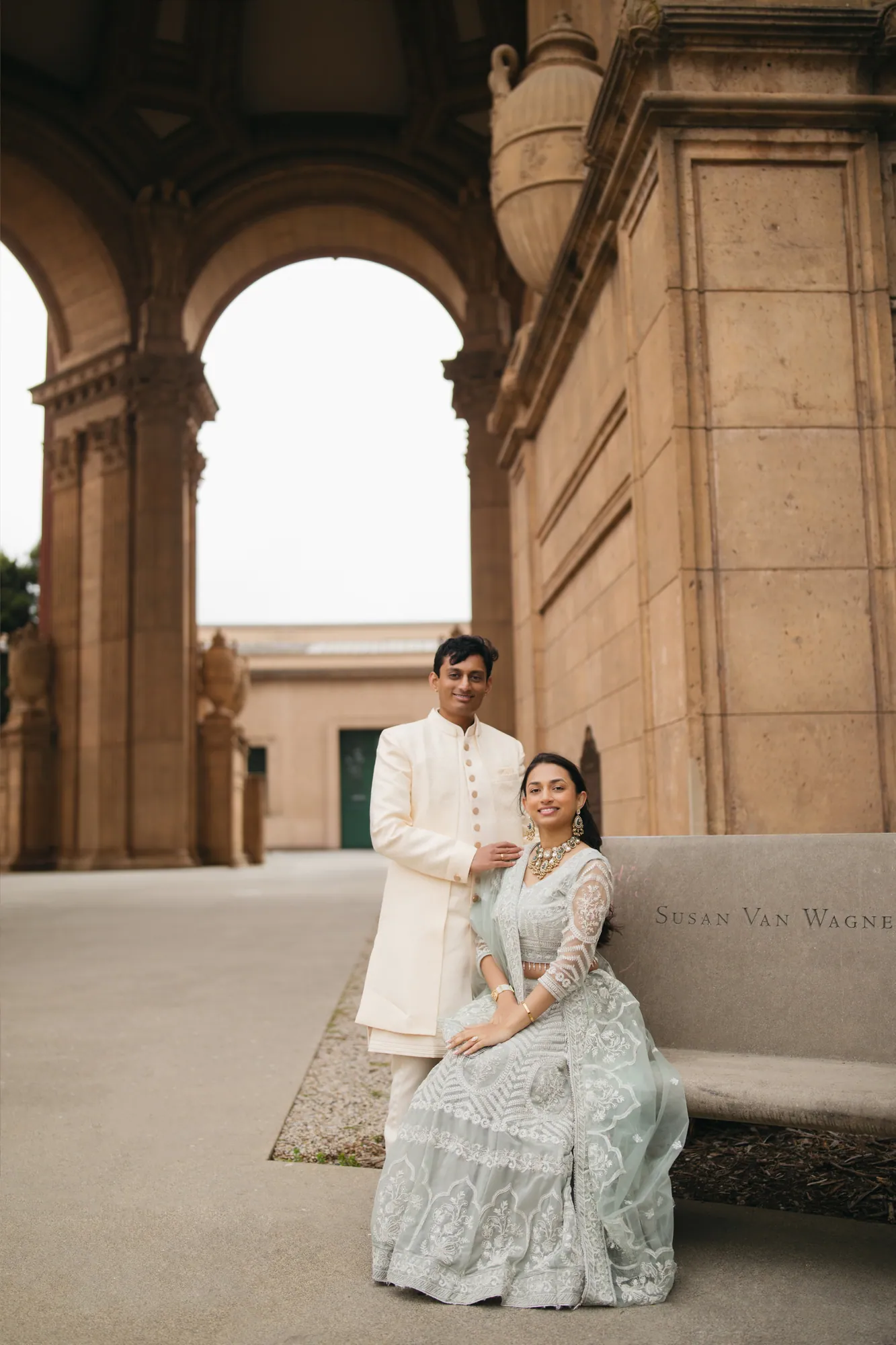 Varun and Mehar at the Palace of Fine Arts